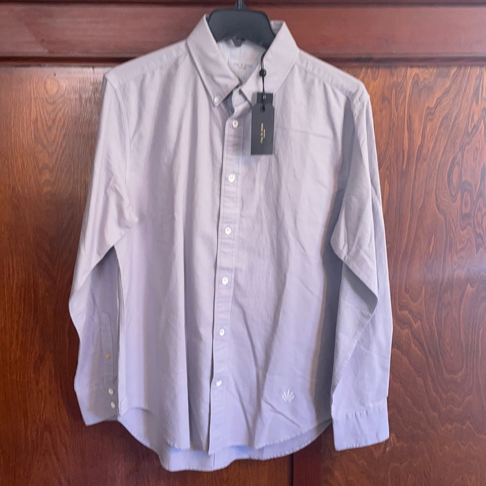 NWT tag&bone Tomlin Oxford Lavender Size L